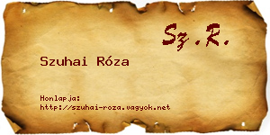Szuhai Róza névjegykártya